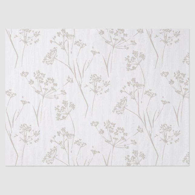 Papel De Seda Coastal branches calming nature dry flowers (Frente )
