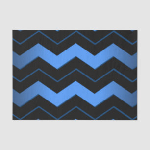 Papel De Seda Cobalto Blue Chevron