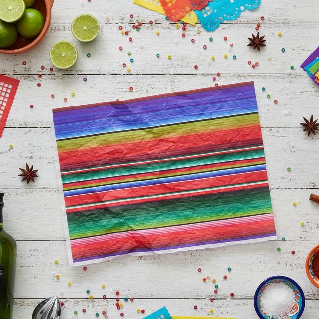 Papel De Seda Cobertor Mexicano de Festa Tradicional Vermelho Az (Criador carregado)