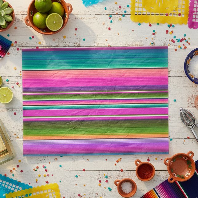 Papel De Seda Cobertor Tradicional Mexicano Fiesta Serape Rosa (Criador carregado)