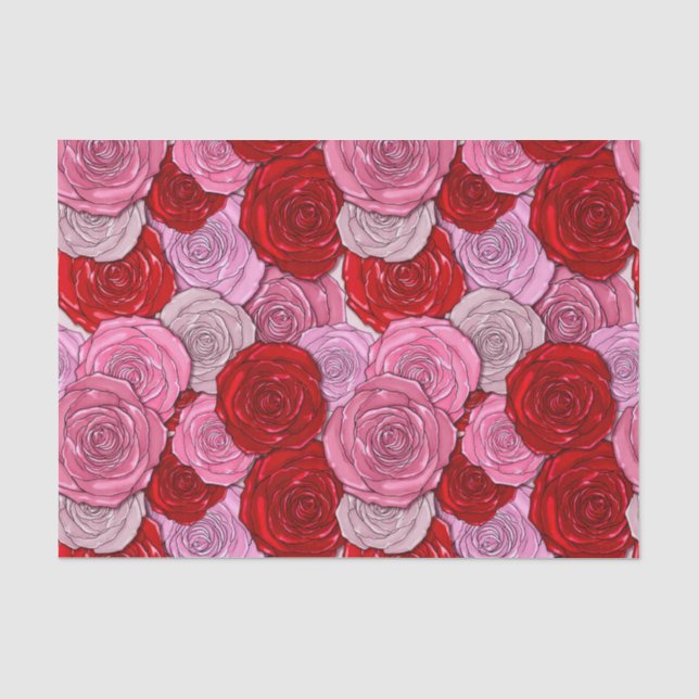 Papel De Seda Cobertura de Rosas (Frente )