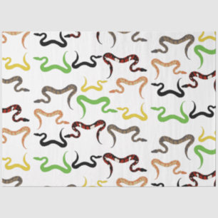 Papel De Seda Cobras Coloridos Píthon - Padrão do Réptil