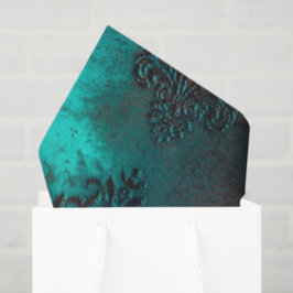 Papel De Seda Cobre Patina Rusted Damask