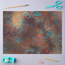 Cobre Patina Rusted Damask