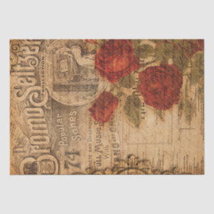 Papel De Seda Cobrir de música Vintage e desmontagem de Chique