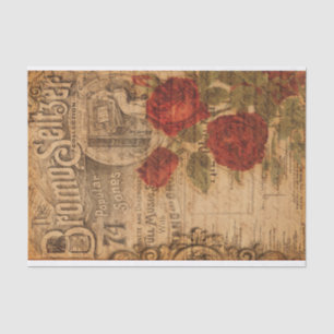 Papel De Seda Cobrir de música Vintage e desmontagem de Chique