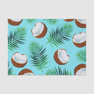 Papel De Seda Cocos & impressão tropicais das folhas de palmeir