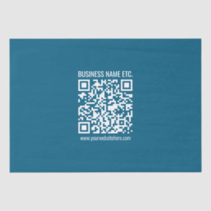 Papel De Seda Código QR azul oceânico editável