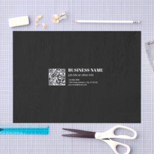 Papel De Seda Código QR personalizado e texto retrô-moderno edit