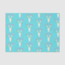 Coelhinho branco felz pascoa em azul