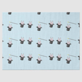 Papel De Seda Coelhinho com um chapéu com uva mágica azul