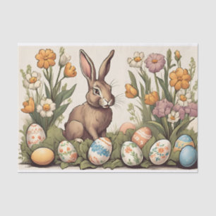 Papel De Seda Coelhinho de Páscoa de Vintage no Primavera