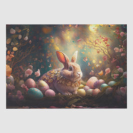 Papel De Seda Coelhinho felz pascoa com ovos de Páscoa
