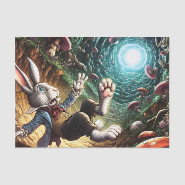 Papel De Seda Coelhinho Pânico Caindo No Buraco Do Coelho (Frente )