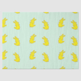 Papel De Seda Coelhinhos amarelos felizes no chalé