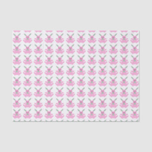 Papel De Seda Coelhinhos da Páscoa cor-de-rosa engraçados