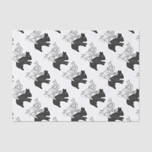 Papel De Seda Coelho da silhueta da mão