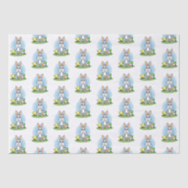 Papel De Seda Coelho de Páscoa e os ovos coloridos de Páscoa