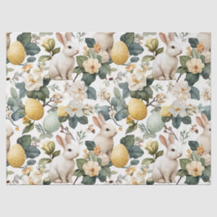Papel De Seda Coelho de Páscoa Floral Vintage (7)