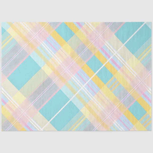 Papel De Seda Coelho de Páscoa Série Xadrez Design #25 (Frente )