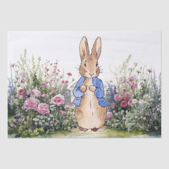 Papel De Seda Coelho em seu jardim nº 2 (Frente )