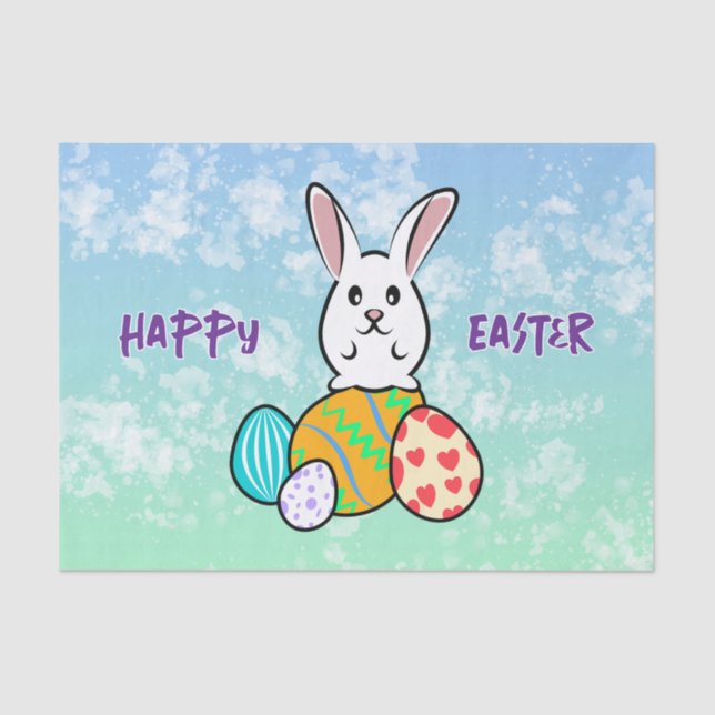 Papel De Seda Coelho páscoa em Ovos de Páscoa (Frente )