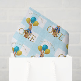 Papel De Seda Coelho Passeando no Primeiro Aniversário 