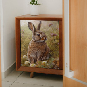 Papel De Seda Coelho Selvagem no Campo de Decoupage