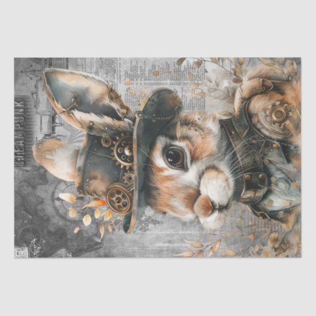 Papel De Seda Coelho Steampunk (Frente )