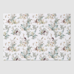 Papel De Seda Coelhos Coelhinhos Coelhinhos Coxos Decoupage Flor