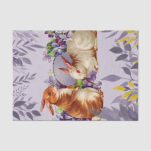 Papel De Seda Coelhos páscoas em uma Terra Maravilha Roxa