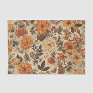 Papel De Seda Cogumelos de Decoupage Floral Outono Vintage
