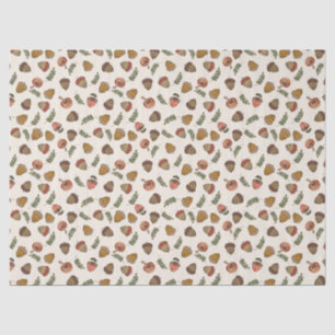 Papel De Seda Cogumelos e Bolotas Sazonais