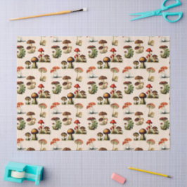 Papel De Seda cogumelos e fungos de colheita