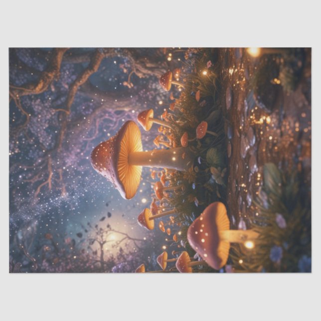 Papel De Seda Cogumelos Farejistas Encantados (Frente )