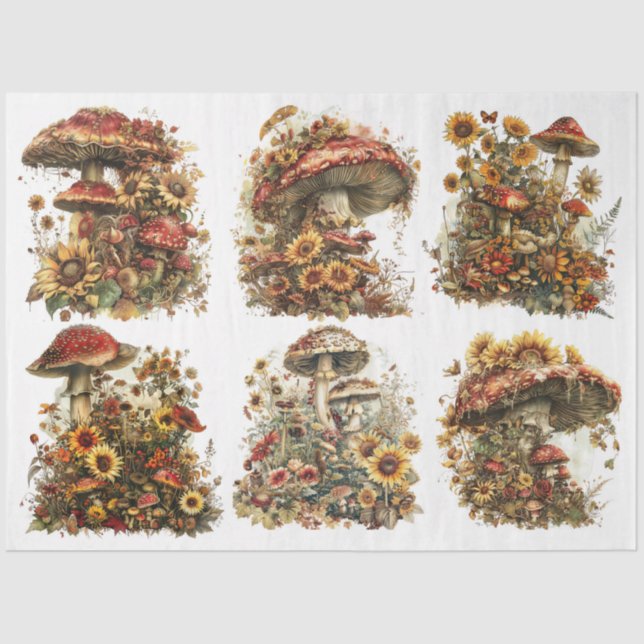 Papel De Seda Cogumelos mágicos (Frente )