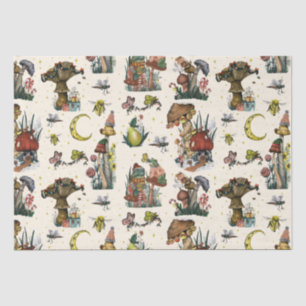 Papel De Seda Cogumelos mágicos e bonitos Cottagecore Feliz Nata