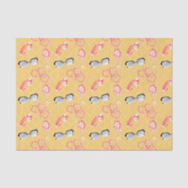Papel De Seda Coisas de Menina (Design 37 Série Amarela/Laranja)