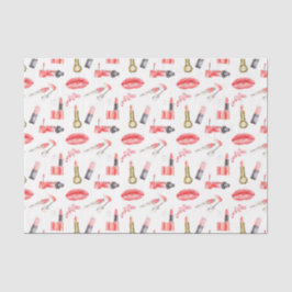 Papel De Seda Coisas de Menina Maquiagem (Design 45 Série Vermel