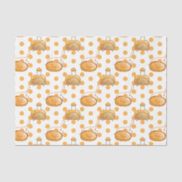 Papel De Seda Coisas Girly (Série Design 51 Amarelo/Laranja)