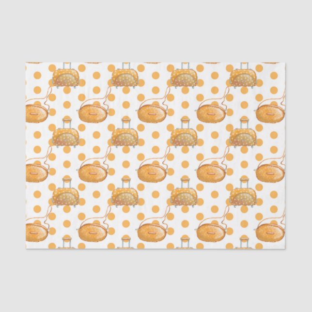 Papel De Seda Coisas Girly (Série Design 51 Amarelo/Laranja) (Frente )