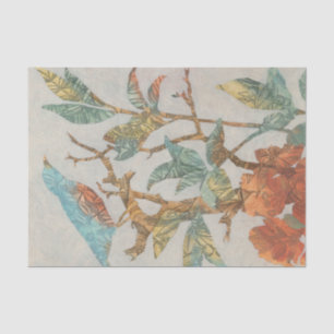 Papel De Seda Colagem Aviária I