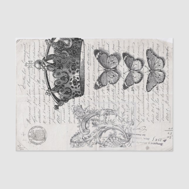 Papel De Seda Colagem das coisas efêmeras (Frente )