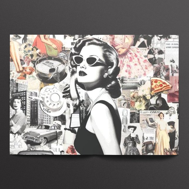 Papel De Seda Colagem de Abstrato de 60s (Criador carregado)