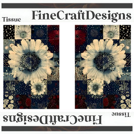 Papel De Seda Colagem de Azulejos Florais Aleatórios Decoupage E