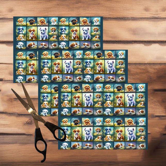 Papel De Seda Colagem de cachorrinhos, cachorros, (Criador carregado)