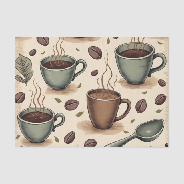 Papel De Seda Colagem de Cafeína: Molho De Café Inspirado Na Eph (Frente )
