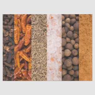 Papel De Seda Colagem de especiarias e ingredientes de comida