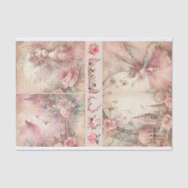 Papel De Seda Colagem de Fadas de Lixo Rosa, Artista Mistura de