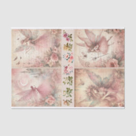 Papel De Seda Colagem de Fadas de Lixo Rosa, Artista Mistura de